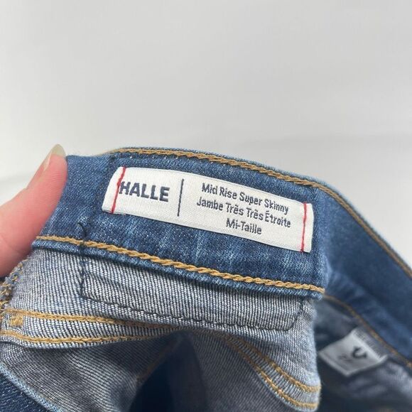 True Religion Halle Super Skinny Jeans Mid Rise Stretch Medium Wash Size 27 - Picture 9 of 13